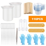 116pcs Mixing Cups Epoxy Resin Cups with Sticks Kit, Jewelry Making Mold Measuring Handmade Craft DIYx Mould Accessories