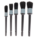 5Pcs Car Brush Cleaning Natural Boar Hair Brushes Auto Detail Tools Wheels Dashboard Car Detailing Brush Cleaning Tool