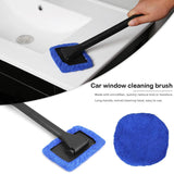 1Pcs Microfiber Car Cleaning Windshield Brush Detachable Handle Car Detailing Cleaner with Cloth Pad Car Wash Detailing Brush