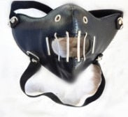 Punk Black Leather Fashion Half Face Cosplay Rivet Mask Cosplay Anti-Dust Steampunk Motorcycle Biker Masks 2019 New