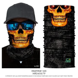 Seamless Skeleton Head Bandanas Ski Skull Cuello Polar Sport Camp Outdoor Motorcycle Neck Warmer Anti-dust Windproof Face Mask