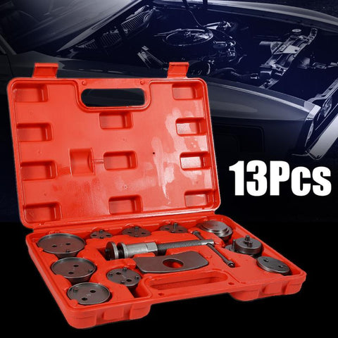 13PCS Auto Car Precision Disc Brake Caliper Wind Back Tool Kit Brake Pad Brake Pump Brake Piston Car Repair Tool Kit