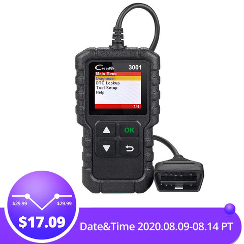 LAUNCH X431 CR3001 Full OBD2 scanner OBDII Code Reader Car Diagnostic tool turn off engine light free update pk cr319 ELM327