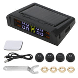 Car Tyre Pressure Monitor Temperature Warning Fuel Save Solar TPMS Tire Pressure Monitoring System With 4 External Sensors