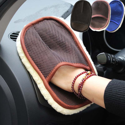 Car Styling Wool Soft Car Washing Gloves Cleaning Brush Motorcycle Washer Care Products CSL2017