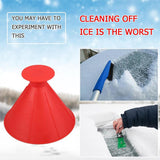 14.5cm Removable Magic Shovel Cone Shaped Ice Scraper Car Winter Window Windshield Snow Ice Shovel Removal Ice Scraper Tools