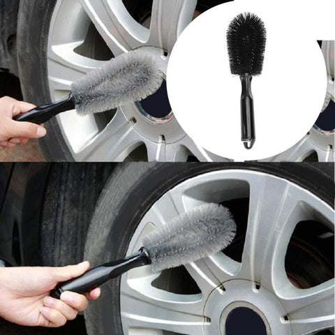 1Pcs Vehicle Wheel Brush Washing Car Tire Rim Cleaning Handle Brush Tool for Car Truck Motorcycle Bicycle Auto Car Brush Tool