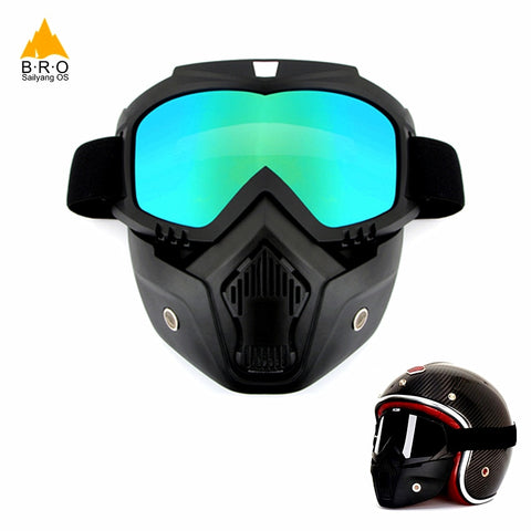Men Women Dust-proof Cycling Full Face Mask with Anti-UV Glasses for Bicycles Motorcycle Winter Ski Masks with Tactical Goggles