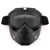 Men Women Dust-proof Cycling Full Face Mask with Anti-UV Glasses for Bicycles Motorcycle Winter Ski Masks with Tactical Goggles