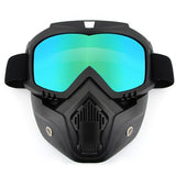 Men Women Dust-proof Cycling Full Face Mask with Anti-UV Glasses for Bicycles Motorcycle Winter Ski Masks with Tactical Goggles