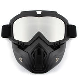 Men Women Dust-proof Cycling Full Face Mask with Anti-UV Glasses for Bicycles Motorcycle Winter Ski Masks with Tactical Goggles