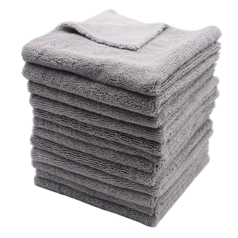 12PCS 400GSM 40x40cm Super Thick Plush Edgeless Microfiber Towels Car Care Cleaning Cloths Microfibre Polishing Detailing Drying