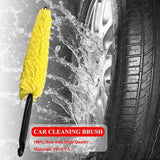 Car Wheel Brush Plastic Handle Vehicle Cleaning Brush Wheel Rims Tire Washing Brush Auto Scrub Brush Car Wash Sponges Tools