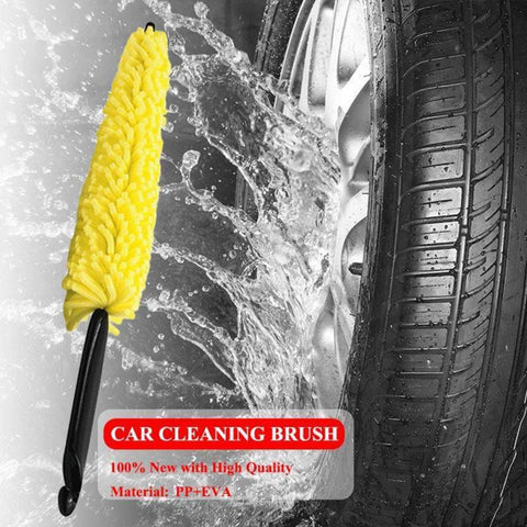 Car Wheel Brush Plastic Handle Vehicle Cleaning Brush Wheel Rims Tire Washing Brush Auto Scrub Brush Car Wash Sponges Tools