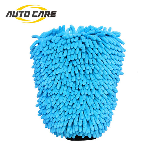 2 in 1 Microfiber Car Wash Mitt Ultrafine Fiber Chenille Wash Glove Soft Mesh backing no scratch for Car Wash and Cleaning