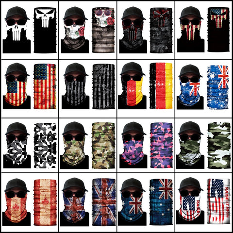 New Seamless Bandana Skull Dust-proof Hiking Outdoor Sports Head Cover motorcycle Bike Riding Sunscreen Protect Face Mask Scarf