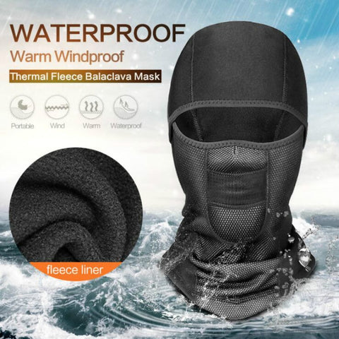 Winter Warm Fleece Motorcycle Face Mask Anti-dust Waterproof Windproof Full Face Cover Hat Neck Helmet Ski Mask Balaclavas