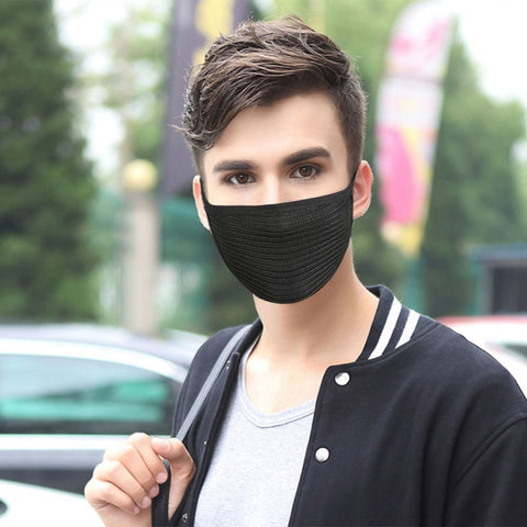 1pcs Unisex Mens Womens Anti Haze Black Mouth Mask Cotton Anti-Dust Windproof Motorcycle Cycling Filter Respirator Ride masks