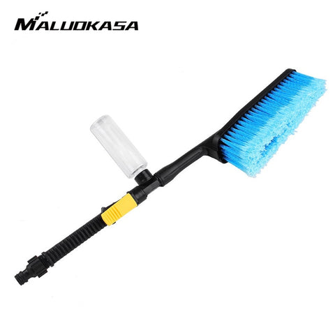 Car Wash Brush Auto Exterior Long Handle Brush for Car Cleaning Water Flow Switch Foam Bottle Auto Tire Clean Tool Maintenance
