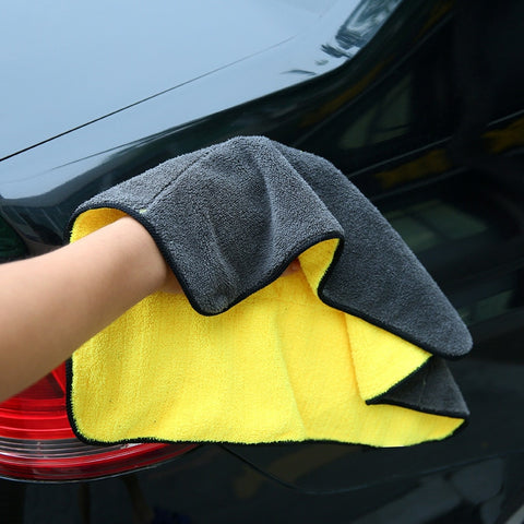 1pc Car Care Polishing Wash Towels Plush Microfiber Washing Drying Towel Strong Thick Plush Polyester Fiber Car Cleaning Cloth